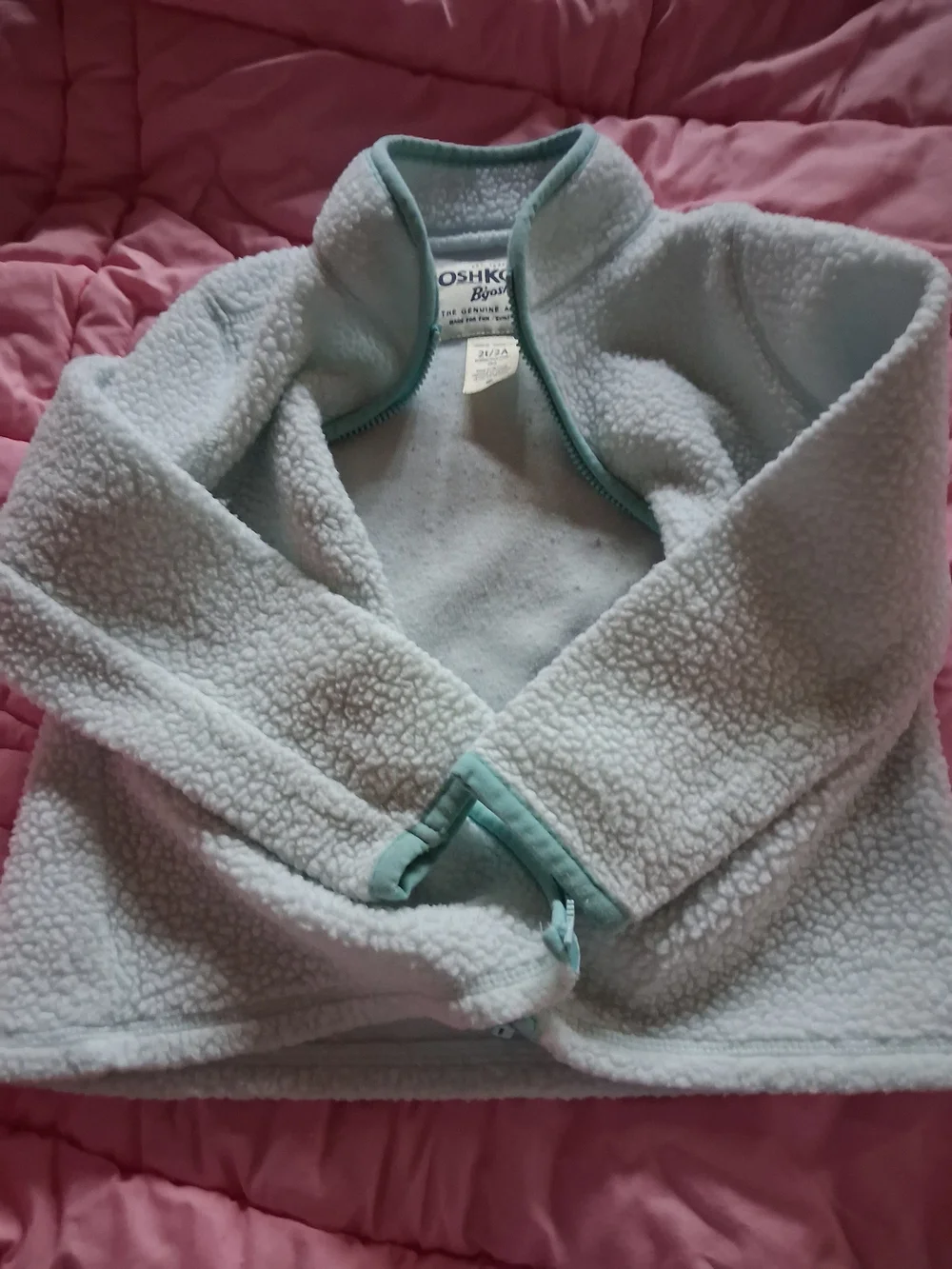 OshKosh B'gosh Light Mint Sherpa Jacket for Kids
